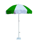 6ft red and white promotional outdoor garden umbrella with centre pole stand