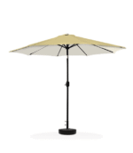 6ft red and white promotional outdoor garden umbrella with centre pole stand 02