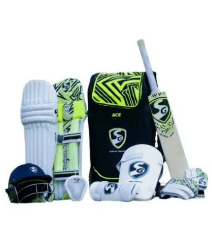 Equip budding cricketers with this all-in-one Economy Cricket Kit, designed to meet the needs of school and institutional sports programs. The kit includes a high-quality Kashmir Willow bat, ensuring durability and performanEconomy Cricket Kit with Kashmir Willow Bat and Protective Gearce during practice sessions and matches. Protective gear such as a helmet, batting pads, thigh pad, batting gloves, and an abdominal guard provide safety and comfort. All items are conveniently stored in a spacious kit bag, making transportation and organization effortless.