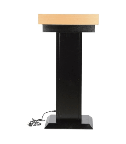 Wooden podium stand with side shelf – New Delhi Enterprises